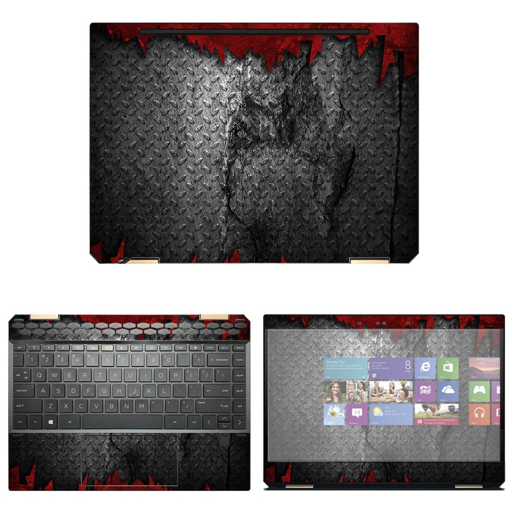 Decalrus - Protective Decal Metal Skin Sticker for HP Spectre X360 13-AP0053D (13.3" Screen) case Cover wrap HPspectre13_AP0053dx-112