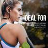 iJoy Bluetooth Wireless Sport Earbuds IPX4 Sweatproof Sport Headphones with Microphone, Noise Cancelling Earphones, Noise Cancelling Headset for Workout, Running, Gym (Black) view 4