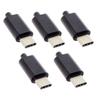 CY USB Type C USB-C Male OTG Host Type 5.1k Resistor Adapter with Black Housing Cover DIY 24pin view 1