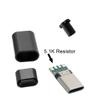 CY USB Type C USB-C Male OTG Host Type 5.1k Resistor Adapter with Black Housing Cover DIY 24pin view 3