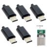 CY USB Type C USB-C Male OTG Host Type 5.1k Resistor Adapter with Black Housing Cover DIY 24pin view 4