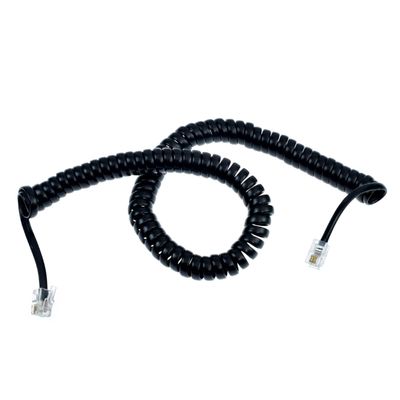 Conext Link RJ9 4P4C Modular Telephone Handset Cable Receiver Coil Cord Wire (10 Feet, Black)