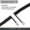 Conext Link RJ9 4P4C Modular Telephone Handset Cable Receiver Coil Cord Wire (10 Feet, Black) view 4