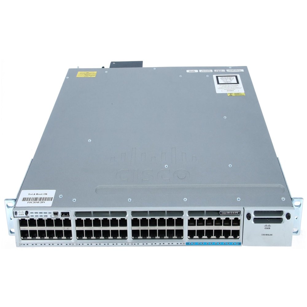 Cisco Catalyst WS-C3850-12X48U-L 48-Port Gigabit UPoE Switch (Renewed)