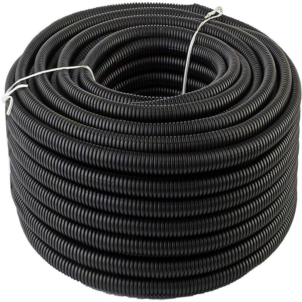 100 FT (2 PCS of 50 FT.) 1/2 13mm Black Split Loom Conduit Polyethylene Tubing Twice The Density of Our Competitors Guaranteed