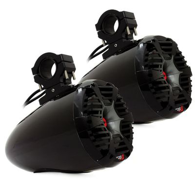 CERWIN-VEGA! SPMT8SB 8" Stroker Pro Series 3-Way Marine Tower Speaker, Matte Black 2-Way Wakeboard Tower Speaker 100W RMS