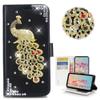 STENES Bling Wallet Case Compatible with Google Pixel XL - Stylish - 3D Handmade Crystal Peacock Magnetic Wallet Design Leather Cover Case - Black view 1