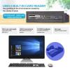 5.25 Inch Multifunction Front Panel Internal Reader,USB 3.0 Port All in one Multimedia 64G PC Dashboard Reader with 6 Plated Slots,Support M2, MS, XD, CF, TF view 3