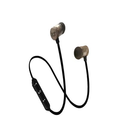 iJoy Bluetooth Wireless Sport Earbuds IPX4 Sweatproof Sport Headphones with Microphone, Noise Cancelling Earphones, Noise Cancelling Headset for Workout, Running, Gym (Gold)