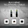 Conext Link RJ11 6P4C Modular Telephone Extension Cable Phone Cord Line Wire (50 Feet, Grey) 33218 view 4