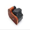 5D Mark IV Camera Case, BolinUS Handmade Genuine Real Leather Half Camera Case Bag Cover for Canon Eos 5D Mark IV Camera Bottom Opening Version + Hand Strap (LavaBrown) view 3