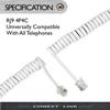 Conext Link RJ9 4P4C Modular Telephone Handset Cable Receiver Coil Cord Wire (10 Feet, White) view 4