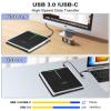 Guamar External DVD Drive for PC: USB-C CD Burner Player for Laptop Mac Windows 11 with SD/TF Slot/2 USB Ports/Carrying Case Read Write Music/Movie/Photo Portable Plug & Play view 3