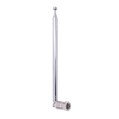 FM Radio Antenna, Telescopic 75 Ohm Screw F Type Male Jack Plug Connector Adapter AM FM Radio Antenna for Stereo AV Audio Video Receiver Home Theater Amplifier