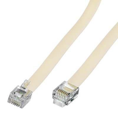 Conext Link 7 FT feet RJ11 6P6C Modular Telephone Extension Cable Phone Cord Line Wire (Beige) 33226