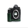 5D Mark IV Camera Case, BolinUS Handmade Genuine Real Leather Half Camera Case Bag Cover for Canon Eos 5D Mark IV Camera Bottom Opening Version + Hand Strap (Green) view 1