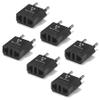 United States to Eritrea Travel Power Adapter to Connect North American Electrical Plugs to Eritrean Outlets for Cell Phones, Tablets, eReaders, and More (6-Pack, Black) view 1