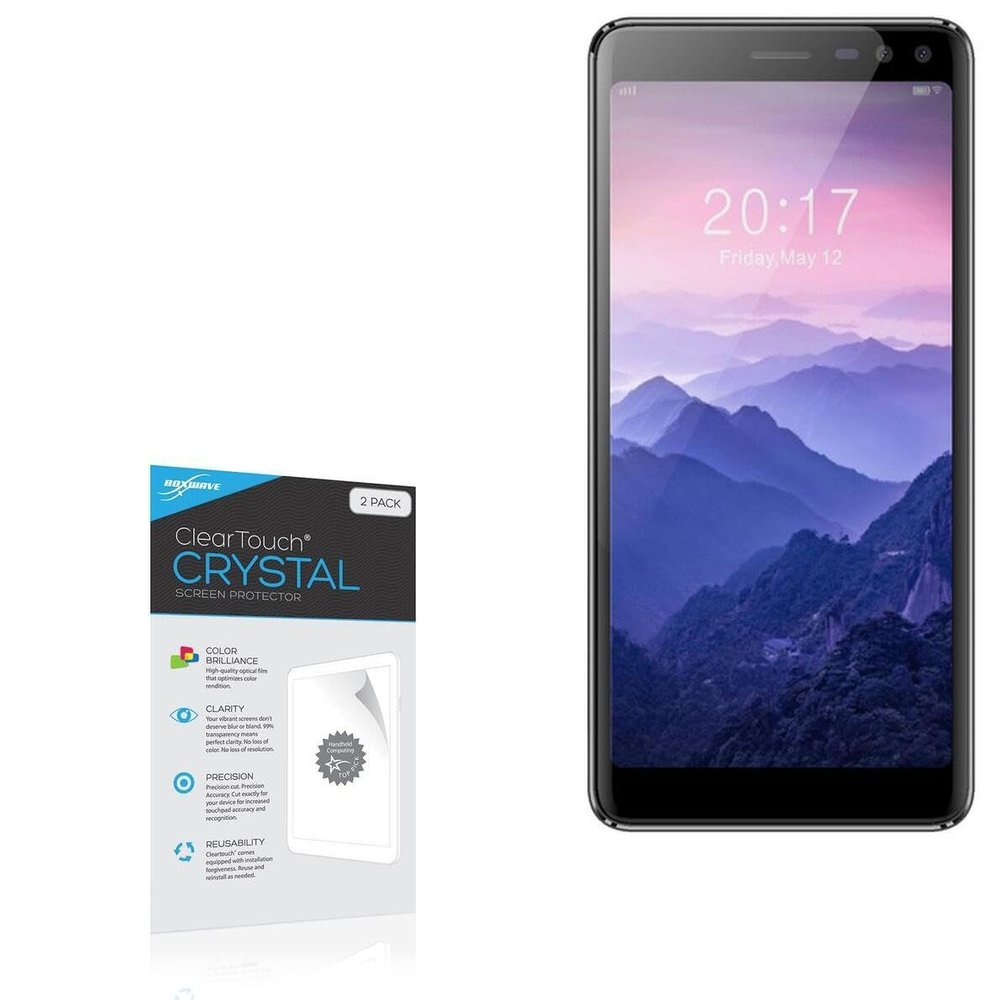 BoxWave Screen Protector Compatible with Bravis N1-550 Cruiser - ClearTouch Crystal (2-Pack), HD Film Skin - Shields from Scratches
