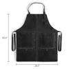 Hide & Drink, Rustic Apron with Large Pockets and Adjustable Straps, Full Grain Leather, Handmade, Charcoal Black view 4