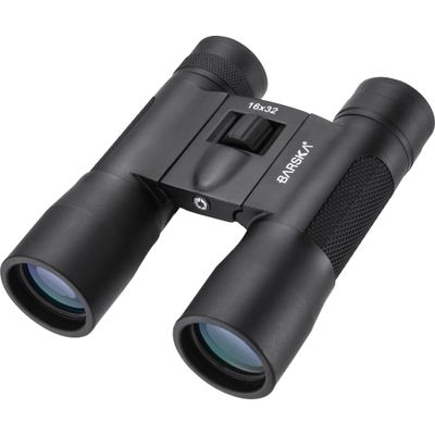 Barska Lucid View 16x32 Compact Binoculars Lightweight Folding Design with Fully Coated Optics & Rubber Armor Ideal for Travel, Hiking, Hunting & Sports