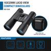 Barska Lucid View 16x32 Compact Binoculars  Lightweight Folding Design with Fully Coated Optics & Rubber Armor  Ideal for Travel, Hiking, Hunting & Sports view 2