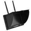 FPV Monitor Dual Receiver 5.8GHz 40Channels 7Inch LCD Monitor/Display Screen Receiver Monitor for FPV Drone Quadcopter with Wireless Receiver 140/120 Degree view 4