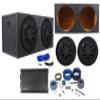 KICKER 43CVR152 2-Ohm Car Subwoofer Bundle 46CXA12001T RMS Car Amp, Sub Box Accessories Kit, Rockville RD15 Car Sub Box and RWK4CU 4 Gauge Amp Wire Kit (6 Items) view 1