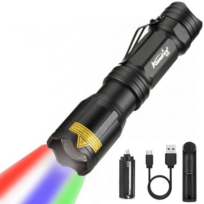 ALONEFIRE X004 Multicolor RGBW Flashlight with White Red Green Blue Light