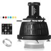 AMBITFUL AL-16 Professional Snoot Spotlight for Photography | 16 GOBO Cards & 8 Color Gels | Bowens Mount Studio Light with Adjustable Beam for Strobe, Portrait, Product Photography(Elinchrom Mount) view 1