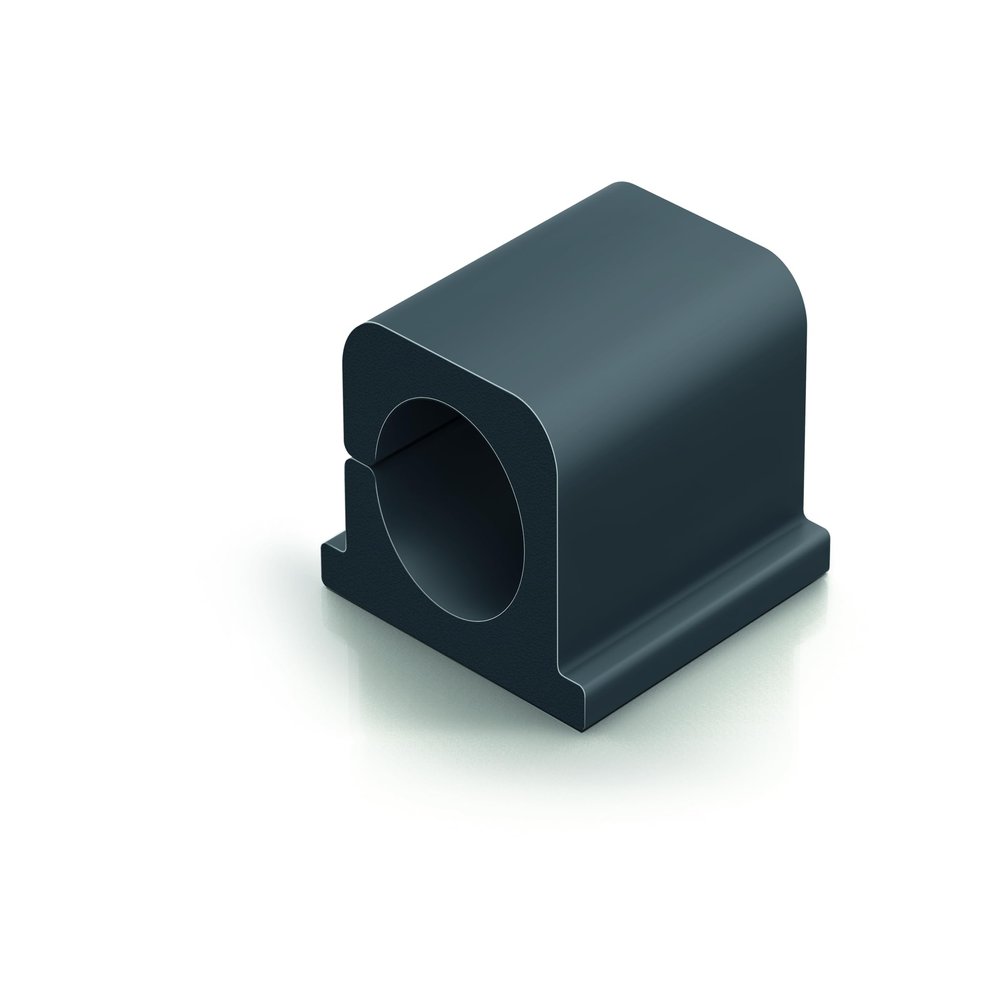 Durable Cavoline Cable Management Clips - Pack of 6 Large Graphite Self-Adhesive Cable Channeling Clips for 2 Cables - Perfect for Cable and Wire Management - Great for Holding Electrical Cables