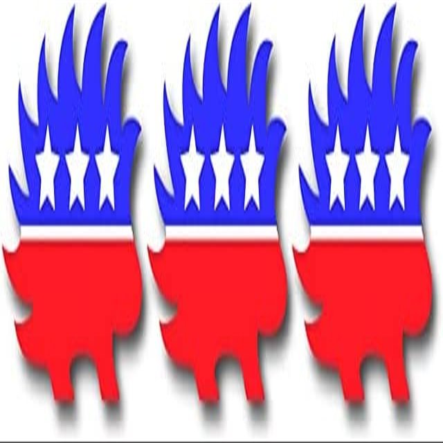 3 Pack | Libertarian Porcupine Logo American Made Hard Hat Label | Bike Sticker | Motorcycle Decal | Lunchbox, Toolbox Sticker Decal | (Each Decal 3" x 2.2")