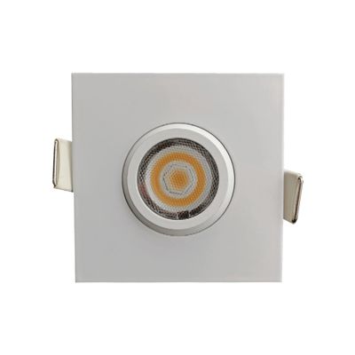 Goodlite 2-Inch Square White Recessed Gimbal Adjustable Swivel Eyeball LED Light, Selectable Color Temperature 27K-30K-35K-41K-50K, 5W, 500 Lumens, 120V, Dimmable, ETL, 1ct. (G-19839)