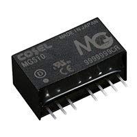 COSEL MGS101212 Isolated DC-DC Converter Single Output: 10.8W 12V 0.9A, Input: 12(9-18) V 1.02A, 89% Eff, Remote On/Off, OCP, 7-SIP Thru H, 0.87" X 0.48" X 0.38"