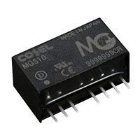 COSEL MGS101212 Isolated DC-DC Converter Single Output: 10.8W 12V 0.9A, Input: 12(9-18) V 1.02A, 89% Eff, Remote On/Off, OCP, 7-SIP Thru H, 0.87" X 0.48" X 0.38"