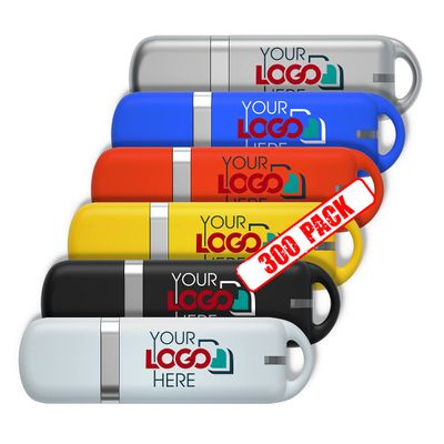 Possibox Custom Promotional USB Flash Drive 512MB Printed with Your Logo - as Campaign Gift Bulk - 300 Pack