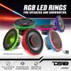 DS18 LRING15 15 RGB LED Speaker Ring Waterproof Multi-Color LED Light Ring for Car Audio Speakers & Subwoofers, Marine Grade, Easy Install Spacer Mount / Single view 2