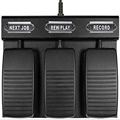 ECS Dictation USB Foot Pedal, Hands Free 3 Button Pedals for Medical Applications