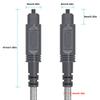 Digital Optical Audio Cable Toslink Cable - [Cotton Braided Jacket,Durable and Flexible] EMK Fiber Optic Cord for Home Theater, Sound bar, TV, PS4, Xbox & More (26Feet/8M) view 4
