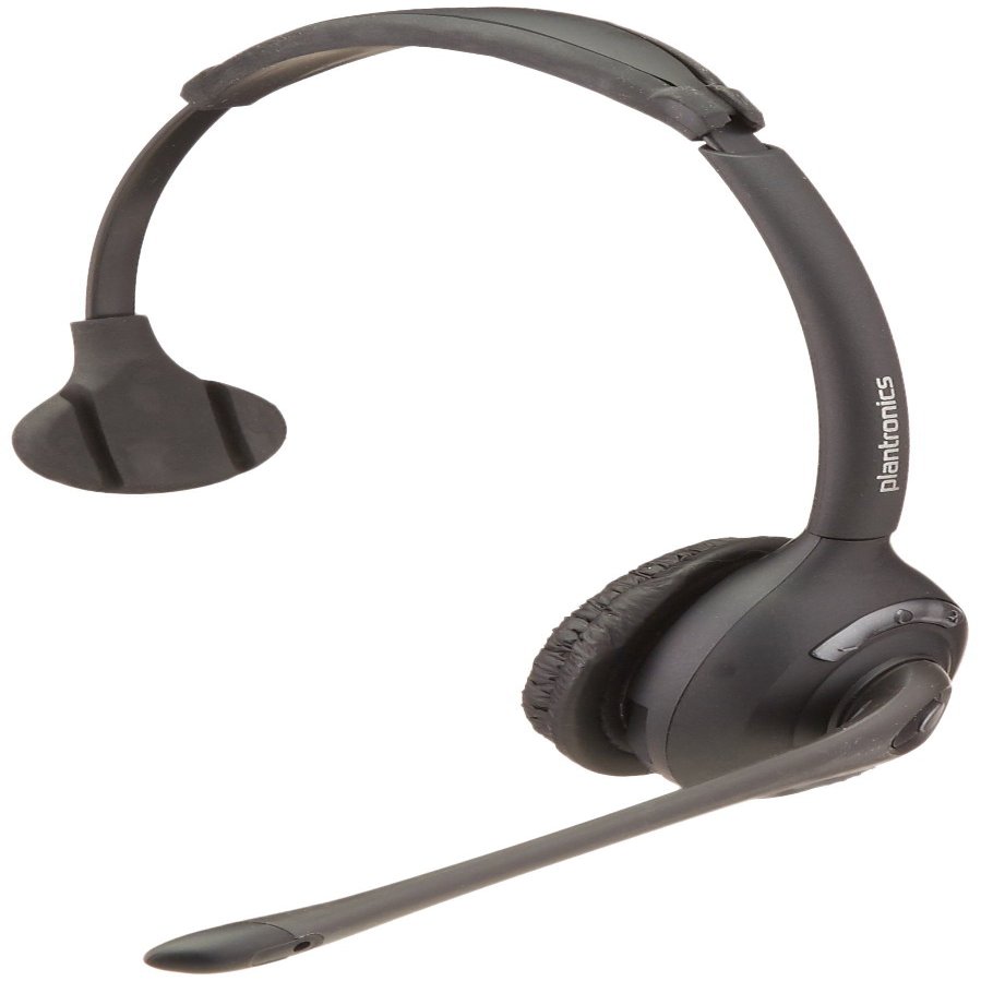 Plantronics 86919-01 Spare WH300 Over The Head Monaural Headset DECT 6.0 for CS510 and CS500 Series, Headset Only (Renewed)