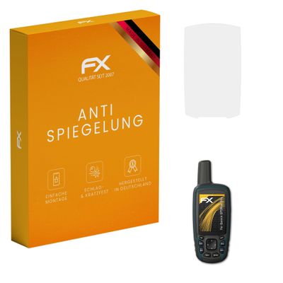 atFoliX Screen Protector compatible with Garmin GPSMap 64x Screen Protection Film, anti-reflective and shock-absorbing FX Protector Film (3X)