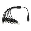 BLL 1 Female to 6 Male DC 6 Way Cable Splitter 5.1mm X 2.1mm 12V 24V DC Power Splitter Cable for CCTV Security Camera LED Strip view 1