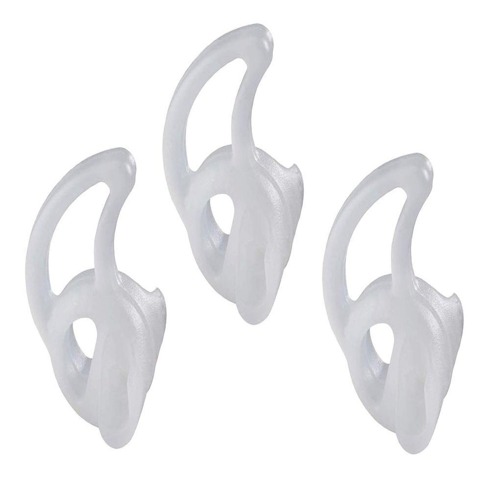 Ear Phone Connection Ambidextrous Clear Skeleton Ear Tip, 3 pcs (Small, Medium and Large), EP-FUA-C3