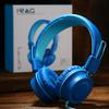 iRAG J01 Kids Headphones Foldable Stereo Tangle-Free 5ft Long Cord 3.5mm Jack Plug in Wired On-Ear Headset for iPad/Amazon Kindle Fire/Toddler/Boys/Girls/School/Laptop/Tablet(Ocean Blue) view 2