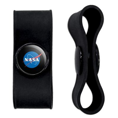 GRAPHICS & MORE NASA Official Meatball Logo Headphone Earbud Cord Wrap - Charging Cable Manager - Wire Organizer Set of 2 - White