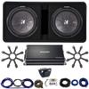 KICKER 48DCWR122 12" CompR Box w/ 46CXA12001 Amplifer Grills Bass Knob & Kit view 1