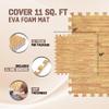 Yes4All EVA Interlocking Mats, Puzzle Floor Tiles, Foam Floor Padding with Border for Furniture, Home Space, Living Room, Garage 11,22,32 SQFT view 2