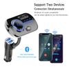 Bluetooth 5.0 FM Transmitter for Car Wireless FM Radio Adapter Car Kit Hands-Free Dual USB Ports with QC3.0 Support SIRI/Google Voice Assistant AUX Input/TF Card/USB Drive MP3 Player view 4