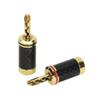 Dynavox Hollow Banana Plugs Carbon, Set of 2, Gold-Plated