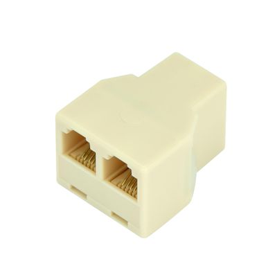 Conext Link RJ11 6P4C Telephone/Phone Line 1 Female to 2 Female Modular T Adapter