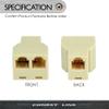 Conext Link RJ11 6P4C Telephone/Phone Line 1 Female to 2 Female Modular T Adapter view 4